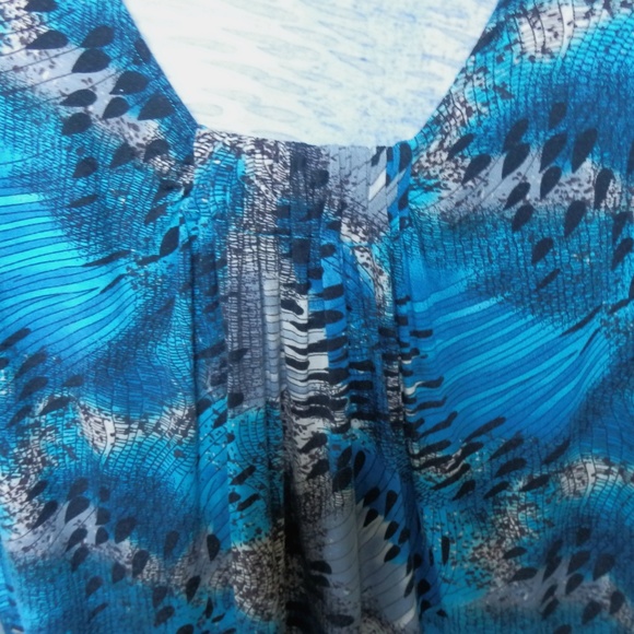 Claudia EV. Top Pleated Front Long Sleeve Sz XL - Picture 2 of 5